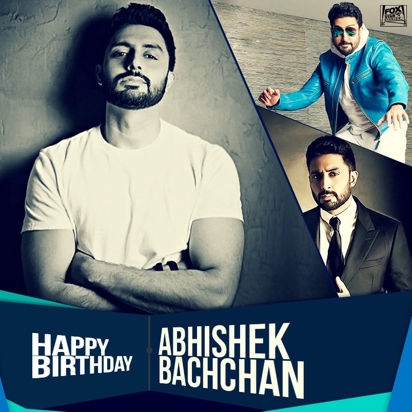 starstudio18_'s tweet photo. Here's wishing the cool &amp; handsome #BolBachchan aka @juniorbachchan a very happy birthday! #HappyBirthdayAbhishekBachchan https://t.co/VvORXRVqMQ
