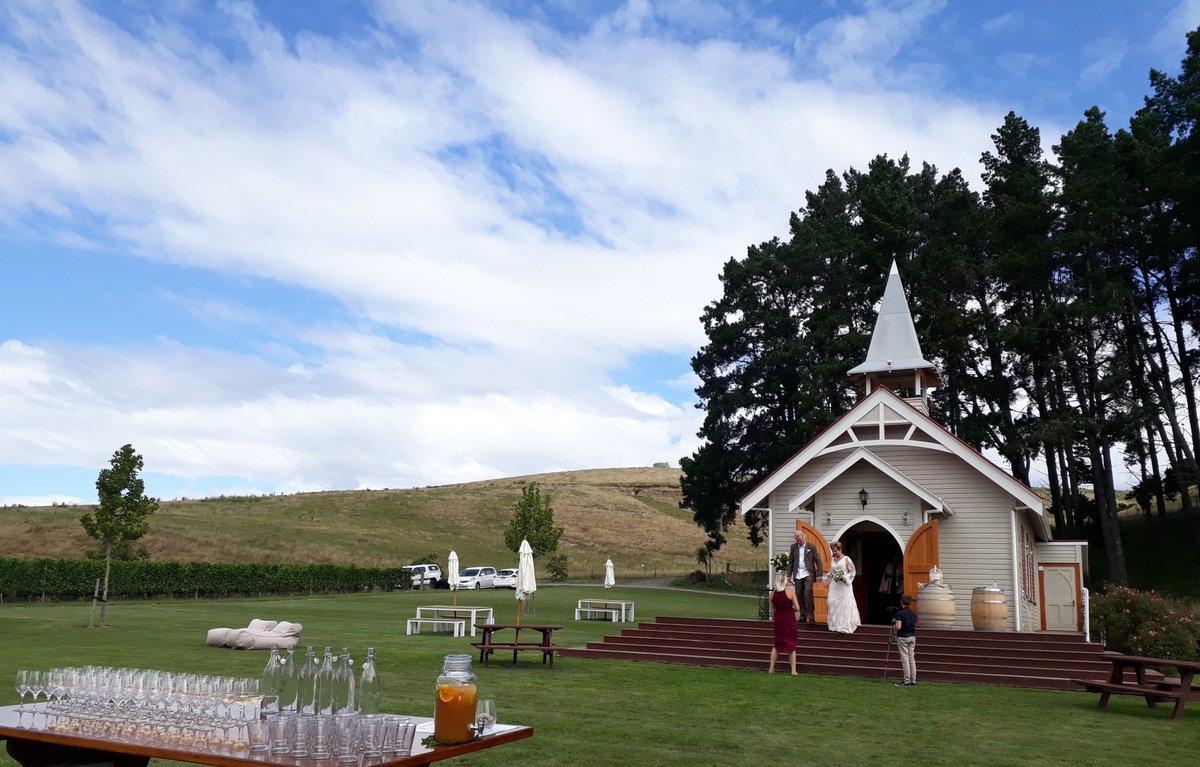 Sharing a few pictures of our Saturday's wedding celebration - congratulations to the bride &amp; groom! #wedding #saintesolangechapel #LoveIsInTheAir