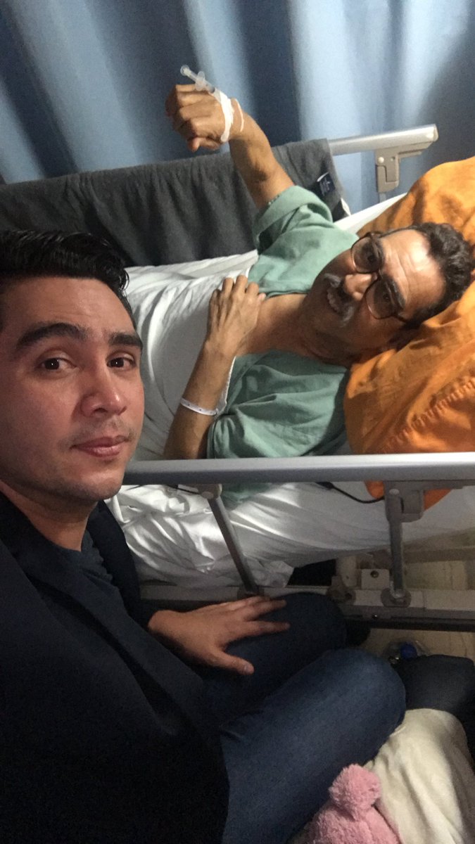 Pollo's tweet photo. Los que me conocen saben que no soy mucho de subir este tipo de fotografías, pero mi Sr. padre me dijo “retrátame y súbeme wey!” 
Mi papá es un hombre fuerte y lo que más lo caracteriza es siempre su buen humor, saldrá adelante de esto, les pido buenas vibras para el 🙏🏼🙌🏼 https://t.co/grIqogyAOB