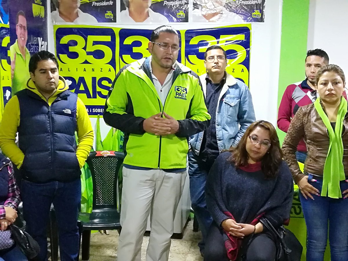 Juan Carlos Yar, Asambleísta de la provincia de Carchi, agradeció a la militancia por el apoyo constante en la #ConsultaPopularEc.