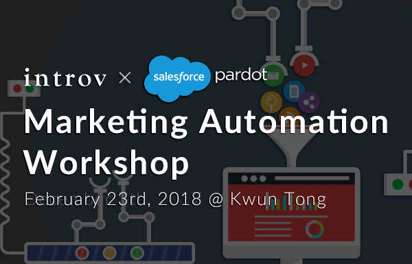 Introv's tweet photo. Maximise marketing and sales efforts with a cloud-based Marketing Automation power tool. Sign up for our workshop today!
https://t.co/JNTG7q6RCN
Language: Cantonese
#Pardot #MarketingAutomation #Salesforce #Introv #CustomerSuccess #CloudComputing https://t.co/SfYoiS7f16