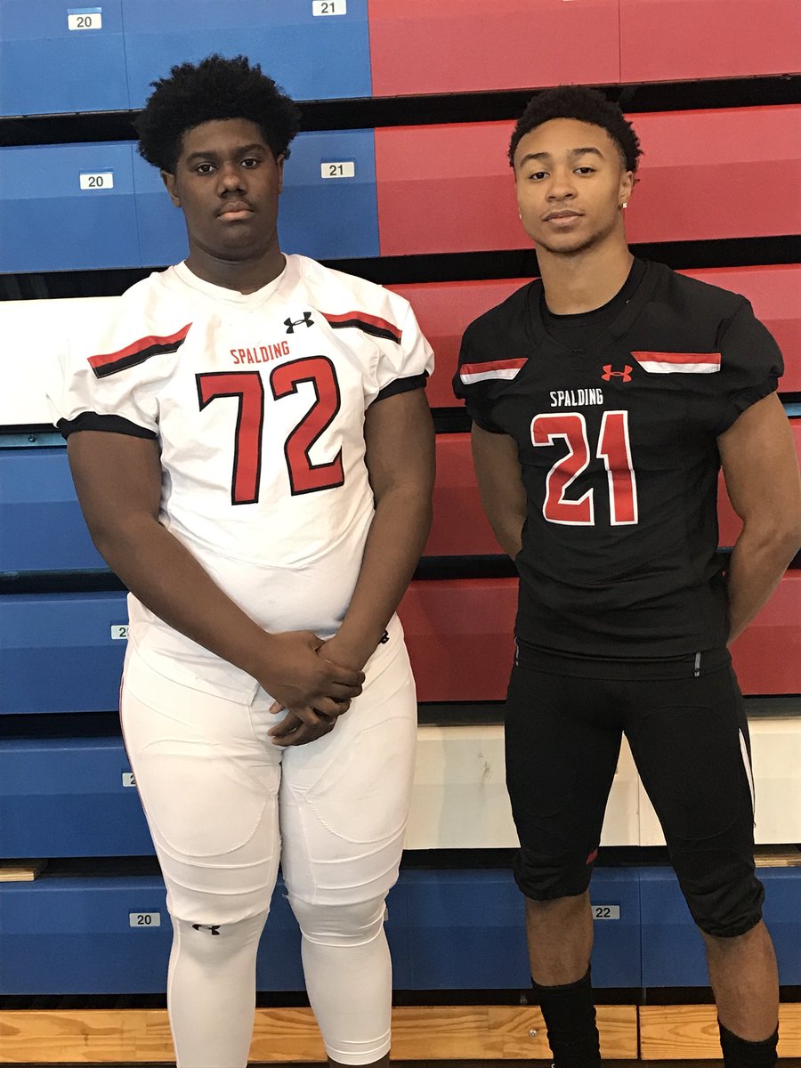 LemmingReport's tweet photo. Jahmeer Carter 6‘3“ 296 OG/NG and DB logic Hudgens are two highly prized prospects from Archbishop Spalding.@iamjahmeer @_21blessings_ https://t.co/83Z1YgTpRf