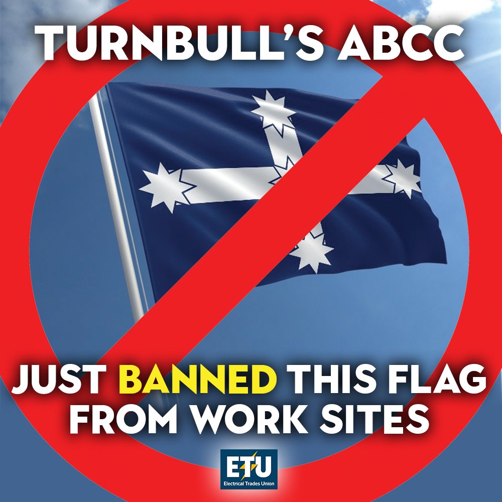ETU⚡️VIC on Twitter "This is very wrong. The Eureka flag symbolises the awakening of the people