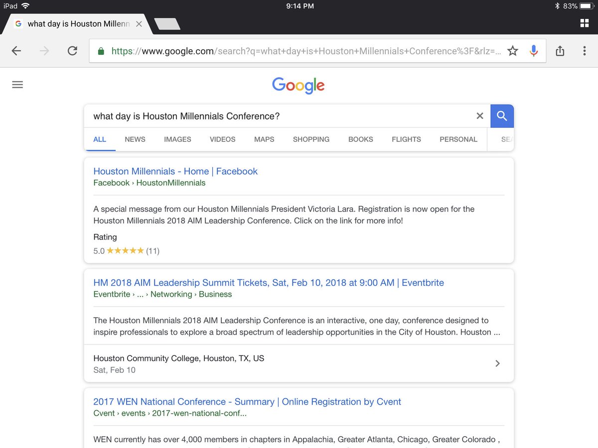 JeffSyptak's tweet photo. During #Superbowl #PepsiHalftime, the #selfiekid was Googling an important question. 

Remember we are less than 6 days away from @HTXMillennials Leadership Conference on Feb. 10. 

Guest speakers: @SylvesterTurner, @RepWalle 
, @amanda4houston, @FireChiefofHFD, and more. #htxmil https://t.co/wBDSYof3eG