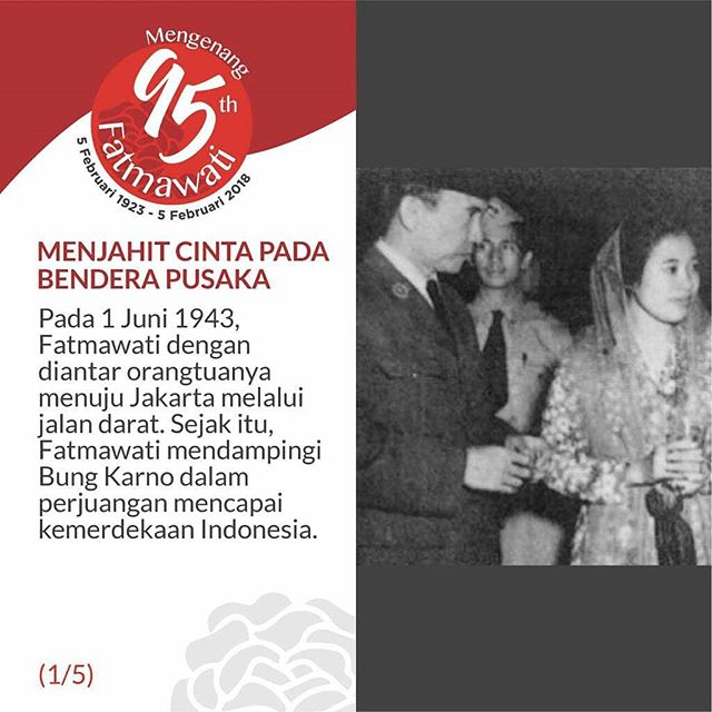 FOLLOW instagram.com/pdipjatim -  Menjahit cinta pada bendera pusaka #95tahunfatmawati #benderapusaka #merahputih dlvr.it/QF2WRR