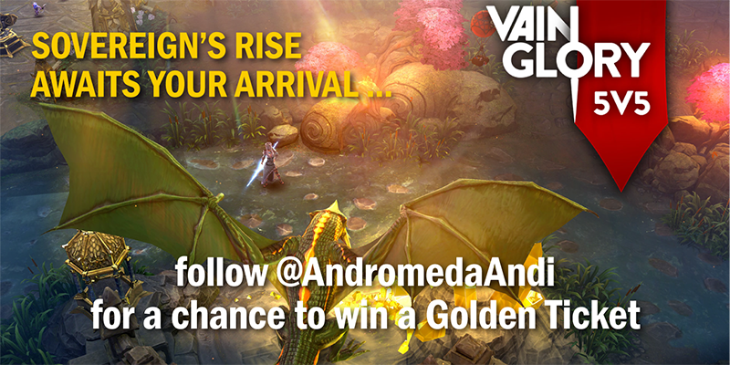 AndromedaAndi's tweet photo. 🎟️ Andi has 1 more Golden Ticket to give away for early access to #Vainglory5v5!!! The final drawing will be tomorrow, 5 Feb around 1600 GMT! To have a chance to win, simply follow Andi here on Twitter! ALL followers, both new and current, are eligible to win! 🎟️ https://t.co/Y8MZojhxsp