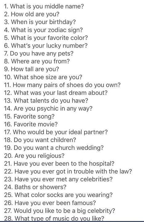 Crush questions your to ask 100 Dirty