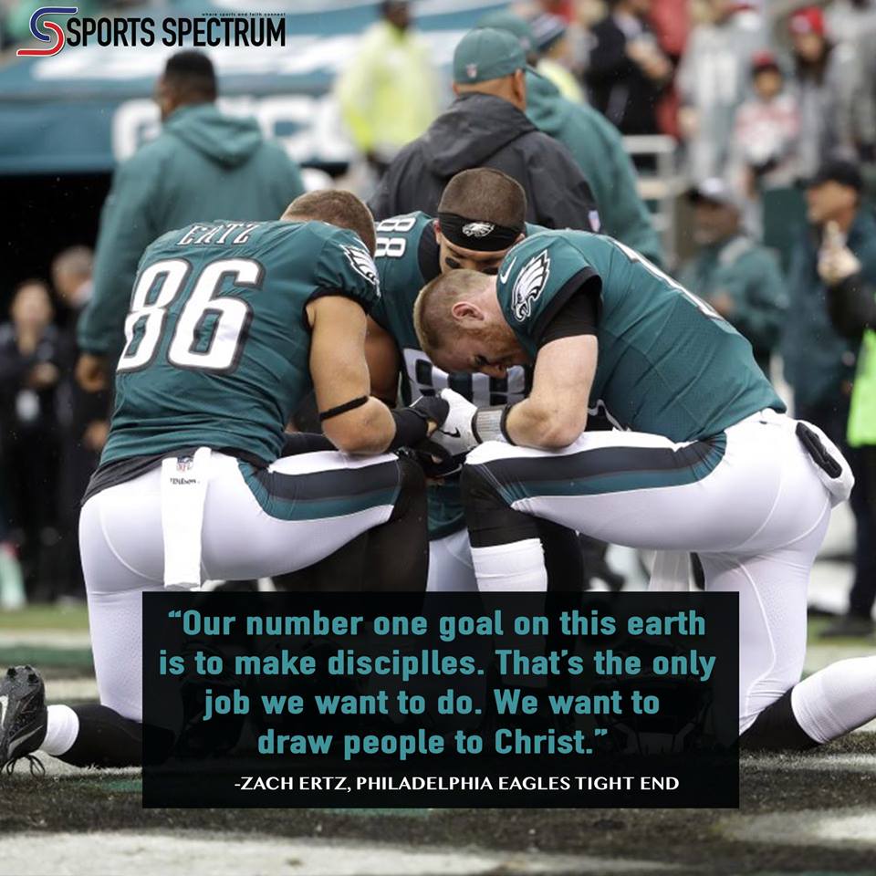 The_Increase's tweet photo. The @eagles @ZERTZ_86 just won the #SuperBowl but his No. 1 priority in his life is bigger than winning a ring.

"Our No.1 goal on this earth is to make disciples. It's the only job that we pretty much want to do. We want to draw people to Christ."

#FlyEaglesFly https://t.co/un8YSzZ7Cz