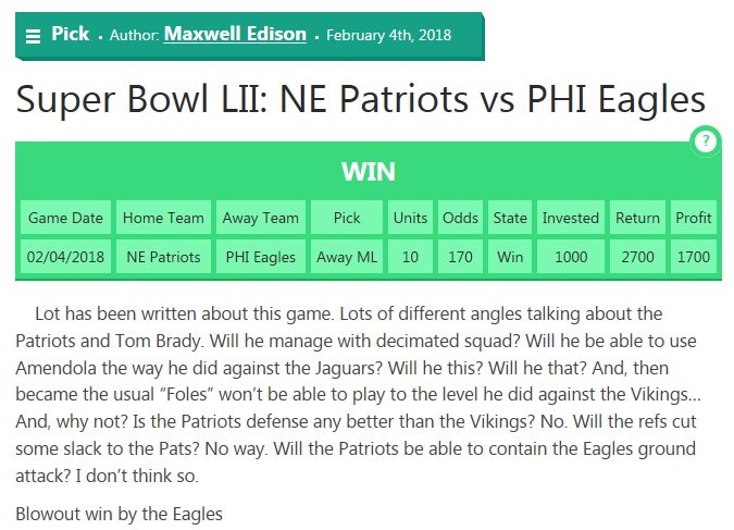 rainmaker365com's tweet image. Great win! And do not forget to check on our crypto signal developments. It is free of course as are the sports picks. And to all the dudes asking about the sites previous owners - I do not know them personally. I just bought the domain as is and will change it into my vision