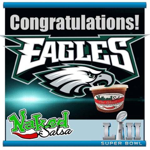 Nakedsalsa's tweet photo. #SuperBowl2018 #PhiladelphiaEagles #getnakedsalsa https://t.co/pbgmQ9oA0J