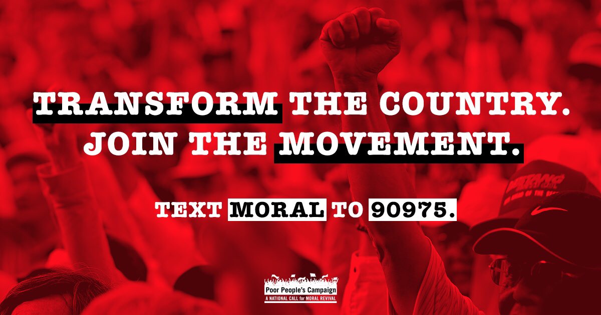 OhioPPC's tweet image. Join us! We The People are rising up in unity across America to fight against systematic racism, poverty, ecological devastation and a war economy. 
#PoorPeoplesCampaign #MoralMovement
