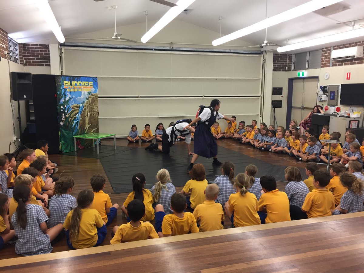 Students enjoyed 'Buddies' performance  today designed to develop social media and cyber safety skills to help combat bullying #Brainstormproductions  #RUOK