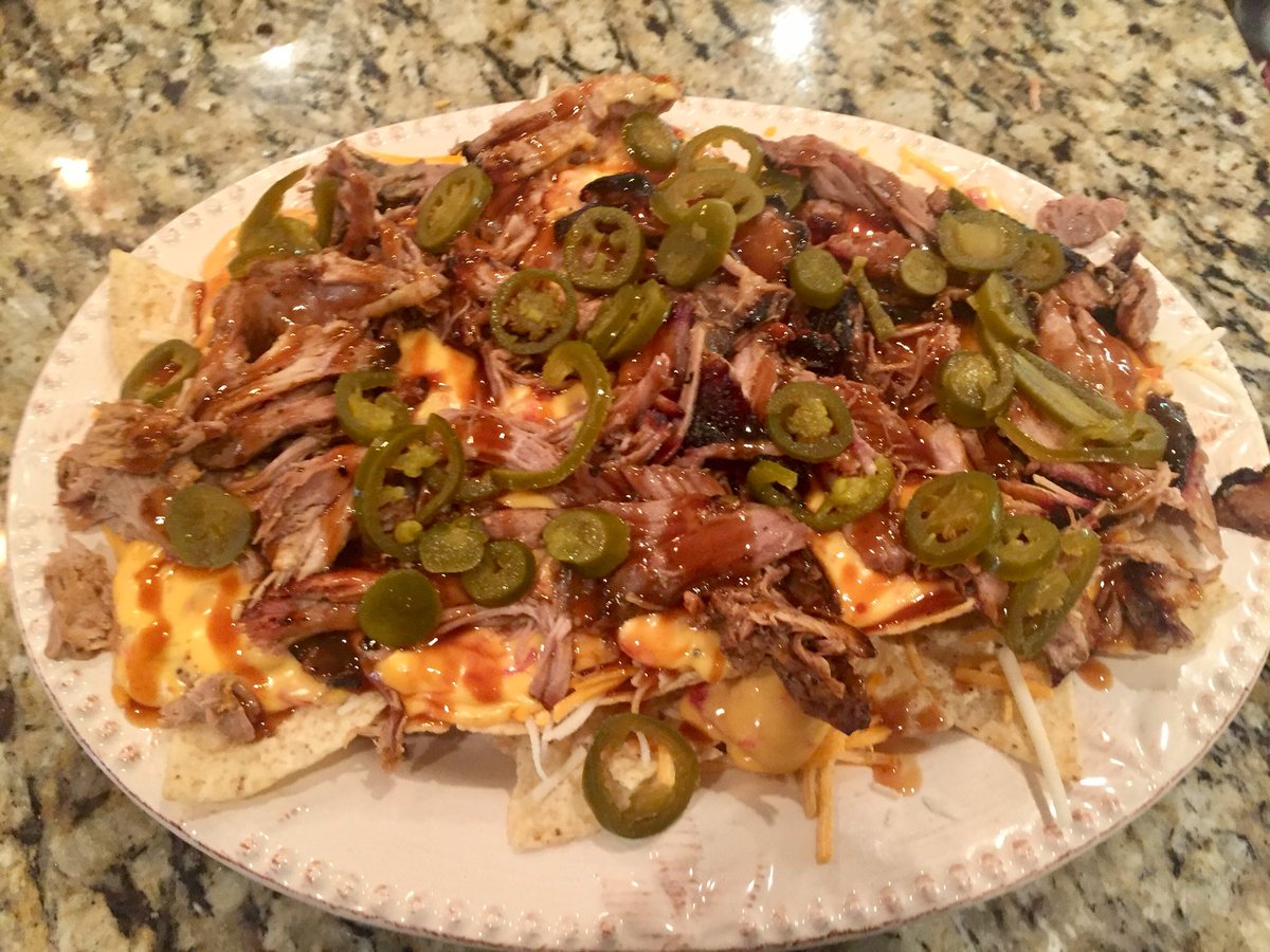 CajunMallard's tweet photo. Smoked a small 5lb bone in Boston Butt for pulled pork Nachos & Sliders!!! Then made CheeseSteak EggRolls w/ Ribeye & Filèts. Used @jaydurbin & @Killer_Hogs_BBQ rub together. This was on Point!!! #mojorub #killerhogsbbq #rubcombo #superbowleats #bbq #eggrolls #pork #beef https://t.co/RNhIUEgZkW
