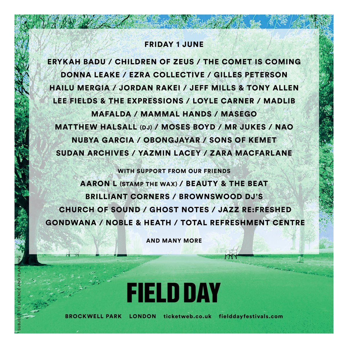 Summer festival season is looking niiiice. We’re playing <a href="/fielddaylondon/">Field Day</a> 1st June as part of an incredible line-up. See you there #fd2018