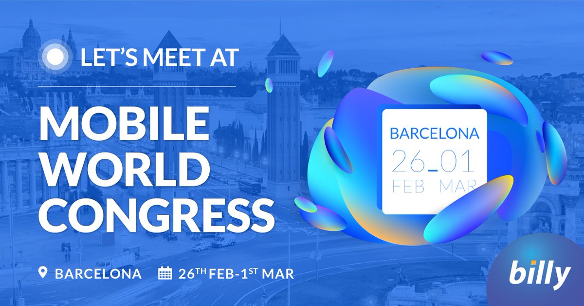 📢Next 26th Feb - 1st of March Billy will be attending the 
🔹 Mobile World Congress 🔹 in our hometown Barcelona🌴. We will be glad to catch up and get the lowdown on how to make your results soar. Book your meeting with our stellar team here-> mwc.billymob.com