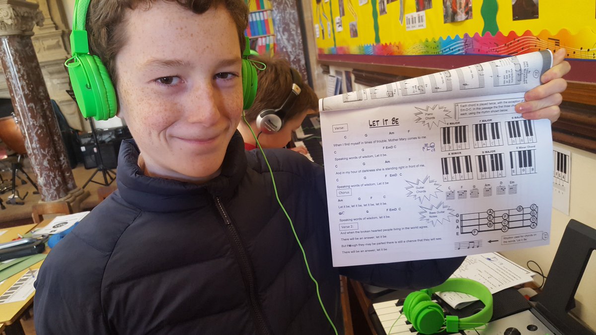 AHPrepMusic's tweet photo. Year 7 in @AHPS_Music have just chosen their favourite #Beatles piece for arranging in their Band! #musicisfun #readyforGCSE #MusicalFutures @AllHallowsSch https://t.co/zG7c5yaZha