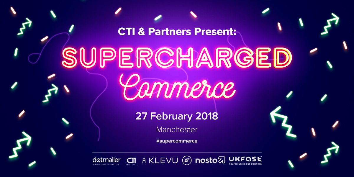 The Supercharged Commerce half-day seminar on 27th Feb is now open for registration!  
100 tickets available - grab yours now 👉 buff.ly/2s00AFf #supercommerce