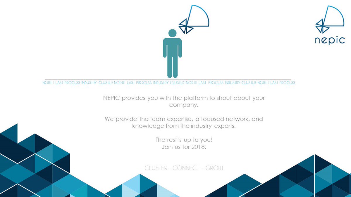 Contact me to talk about what's in the diary for 2018 for members of NEPIC and how you can become better connected within the sector #clusterconnect ow.ly/jrBC30h6wkY