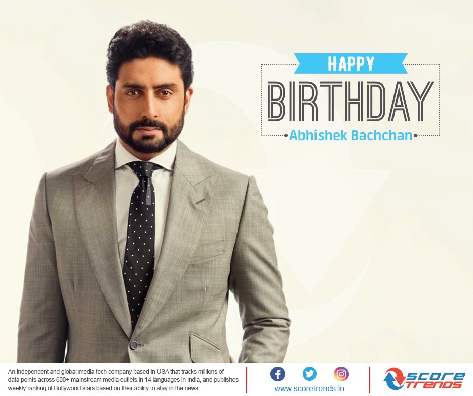 Score Trends wishes Abhishek Bachchan a very Happy Birthday! 