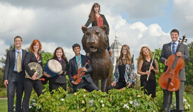 MizzouNewMusic's tweet photo. Mizzou New Music Ensemble performing works by Mobberley, Chen, Mincek and Bohman on Monday, February 26 at Whitmore Recital Hall: https://t.co/fIq8ZaDdme https://t.co/NqnwfsRBUF