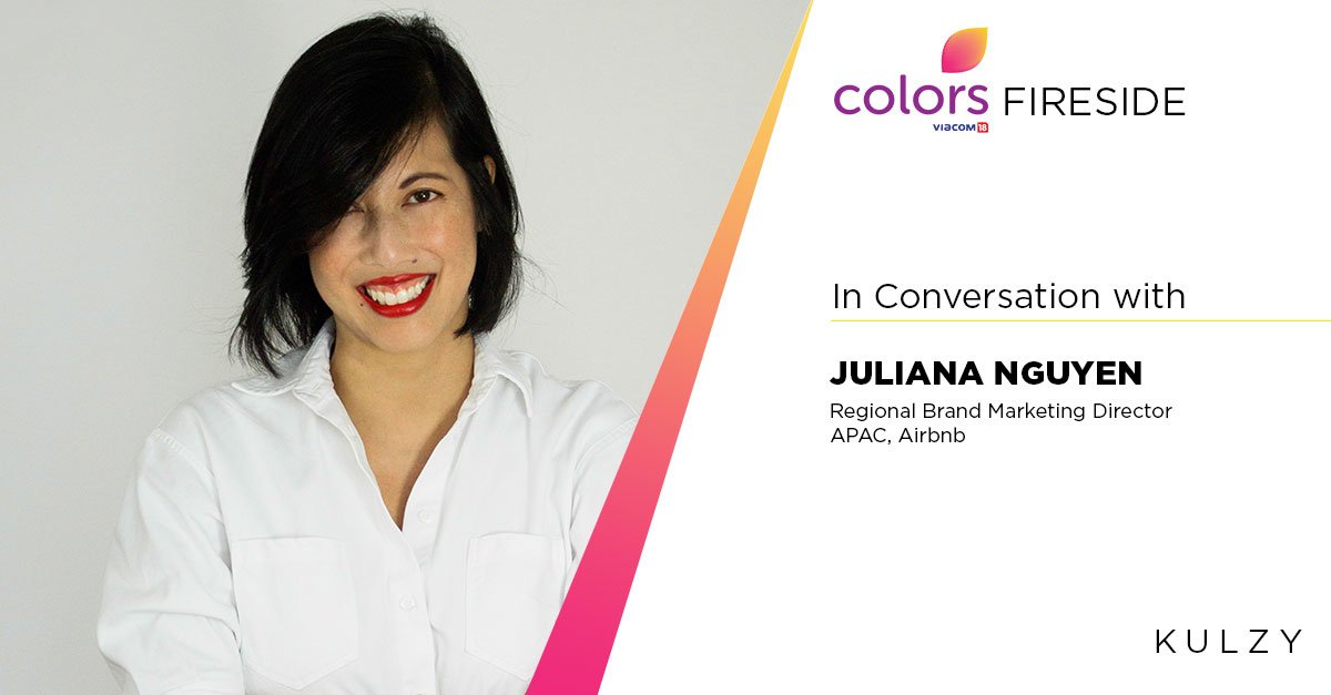 KulzyNetwork's tweet photo. "With each new market that @Airbnb_in has entered, we have taken the time to understand the spirit of the locals." 
In Conversation with @juliananguyen , Regional Brand Marketing Director, APAC, @Airbnb_in for #ColorsFireside @ColorsTV @TheAdClub_India https://t.co/AGfAxzr5so https://t.co/dXIil9WQa6