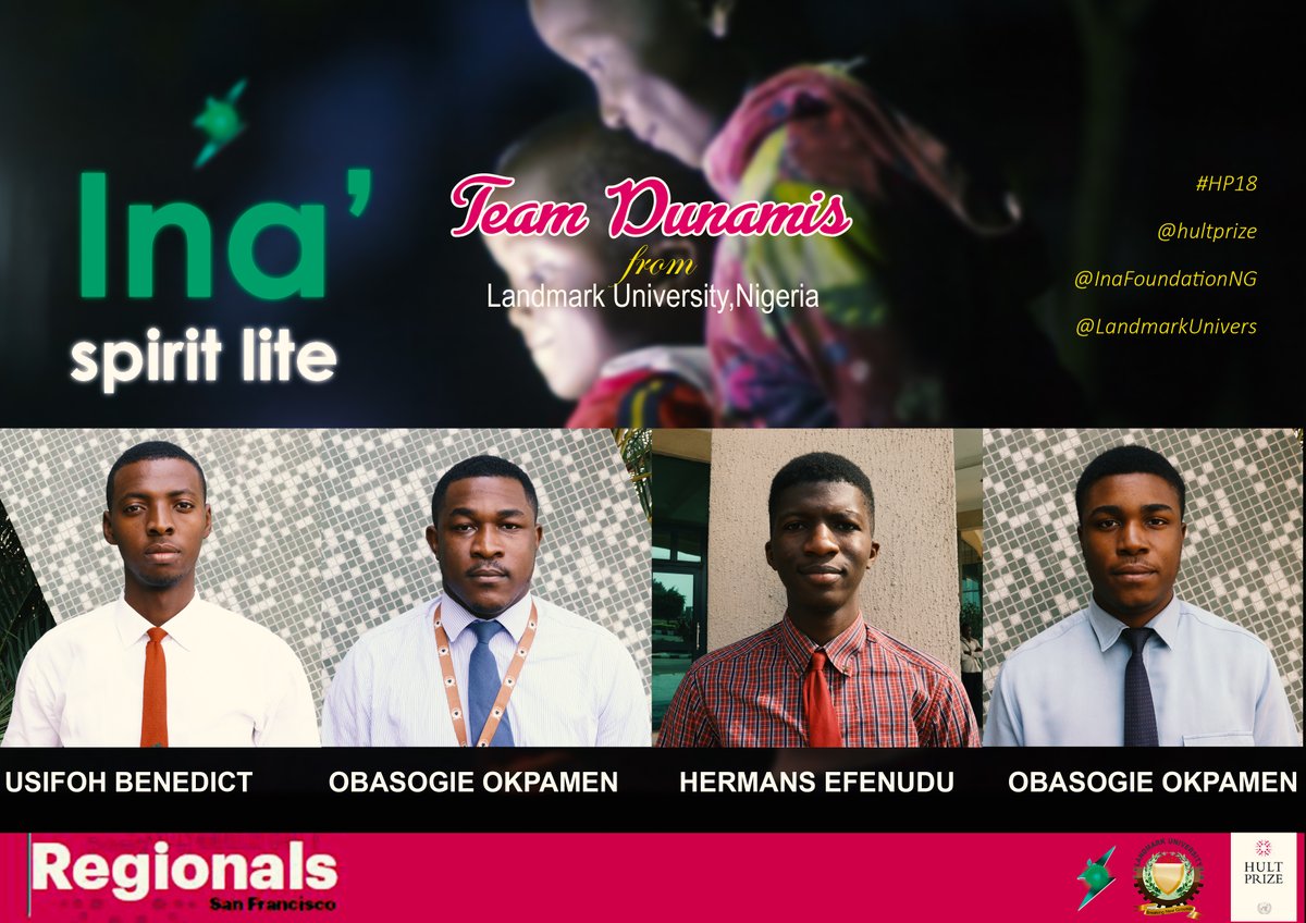 Meet the change-makers (Team Dunamis) from Landmark University #hp18 <a href="/hultprize/">Hult Prize</a>