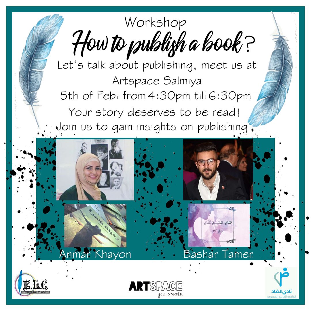 engliteraryclub's tweet photo. It's today ... see ya there !!
@Artspaceq8 & @aou_alc
#Elc #elcaou #aou #aoukwt #Artspace #workshop #howtopublishabook #نادي_الضاد https://t.co/jO2afCCHk9 https://t.co/FFhydw3GPn