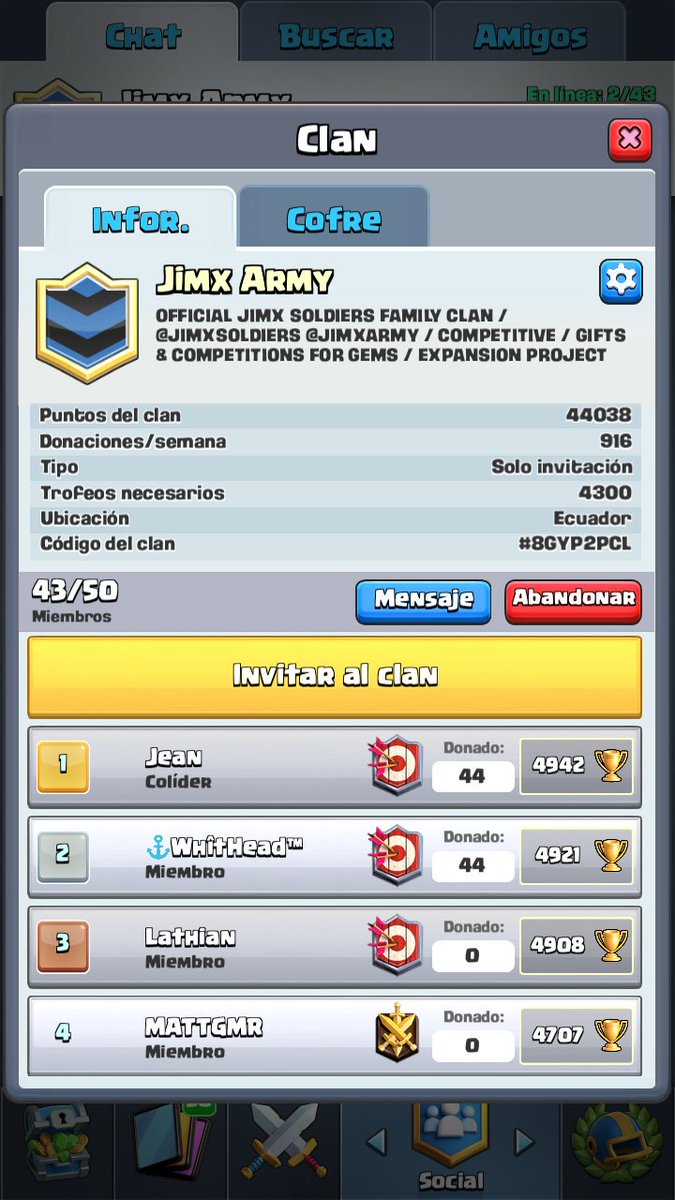 estamos a minutos y se cambio los papeles