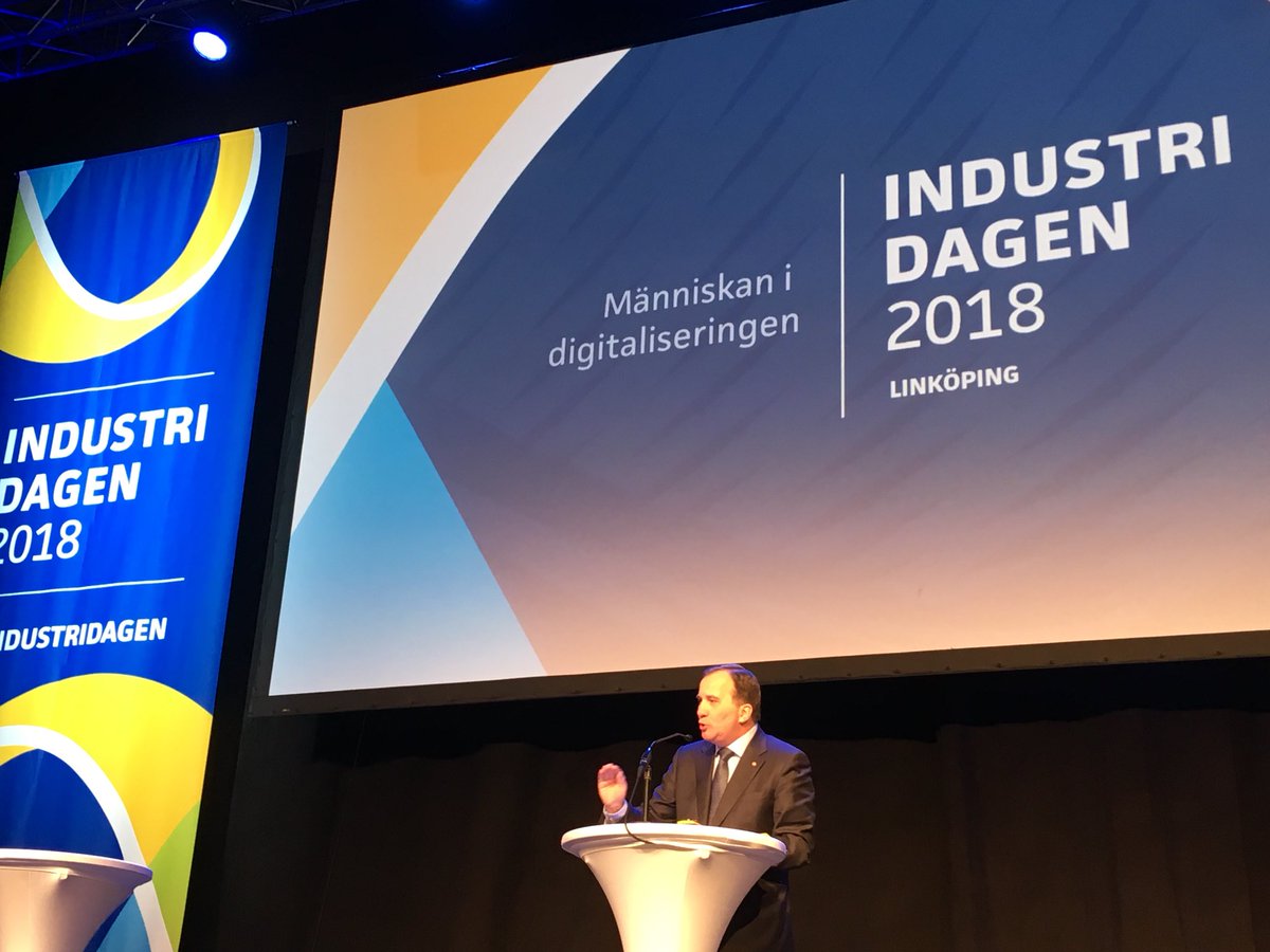 ostsvenskahk's tweet photo. Statsminister Stefan Löfven på #industridagen 2018. Fokus på den svenska industrins innovationskraft. https://t.co/Osv6iZYiFK