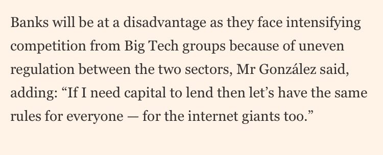 Finance chiefs fear Big Tech’s shift to banking 

ft.com/content/d9b3d7…

#convergence #fintech