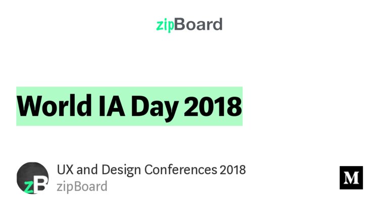 “World IA Day 2018” from “UX and Design Conferences 2018” by zipBoard.
