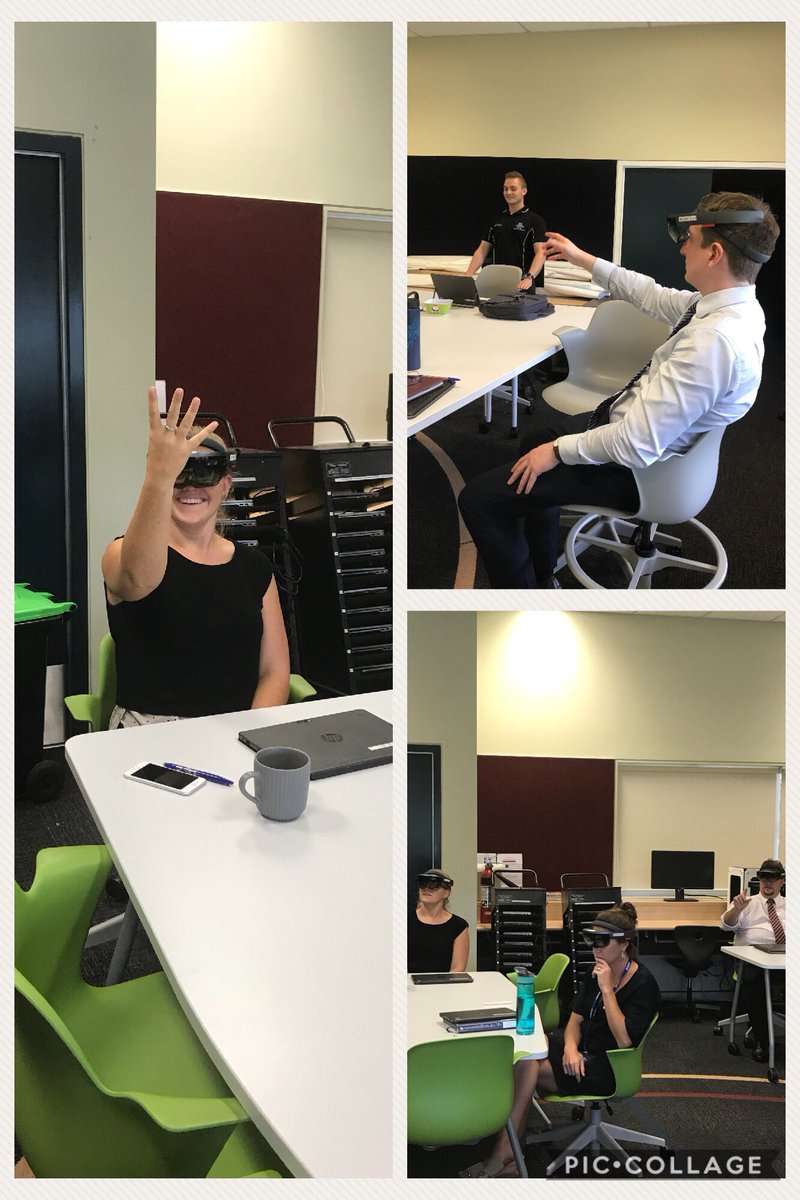 pinklabcoat's tweet image. Great training today with @STEM_classroom to launch @HoloLens use in Organ Donation assignment #8Science #LearningatOC #bloom