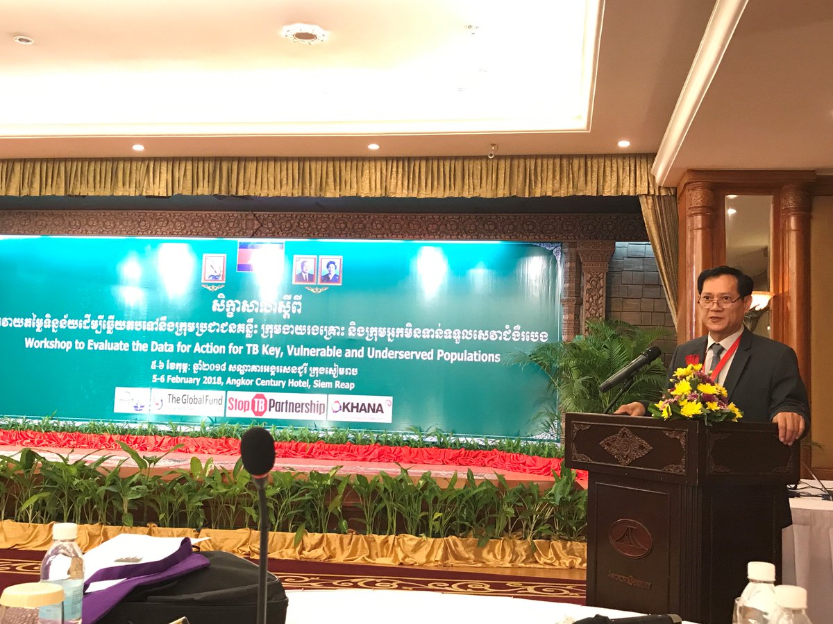 LucicaDitiu's tweet photo. Dr Mao Tan Eang, Cambodia NTP @ workshop to evaluate #data for #action #TB key, vulnerable &amp; undeserved populations. @GlobalFund #KHANA https://t.co/oqWucgoZk5