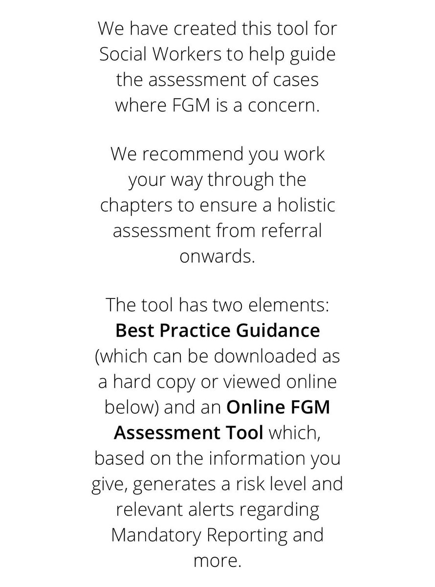 FGMCentre's tweet photo. We are so excited to be launching our #FGMAssessment Tol for #SocialWorkers today. Evaluated by @YorkConsulting. Including Guidance and Online FGM Assessment. More tweets from 1pm. Available at https://t.co/sV4hEiM9CN #endFGM #safeguarding https://t.co/0mhlnoQLfi