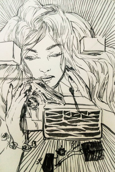 Drawing while sleepy hhhh 