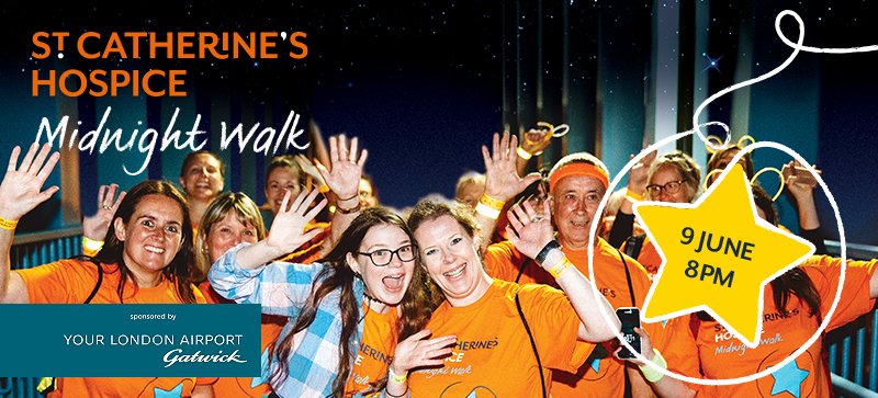 StCHospice's tweet photo. Registration to this year's #MidnightWalk is now....OPEN! Join hundreds of other walkers under the stars; your support will allow us to be there for more people when they need us most. Sign up today: https://t.co/Od4Sx7PIl5 #fundraising #hospicecare #Sussex #Surrey https://t.co/i4mbzyrTNH