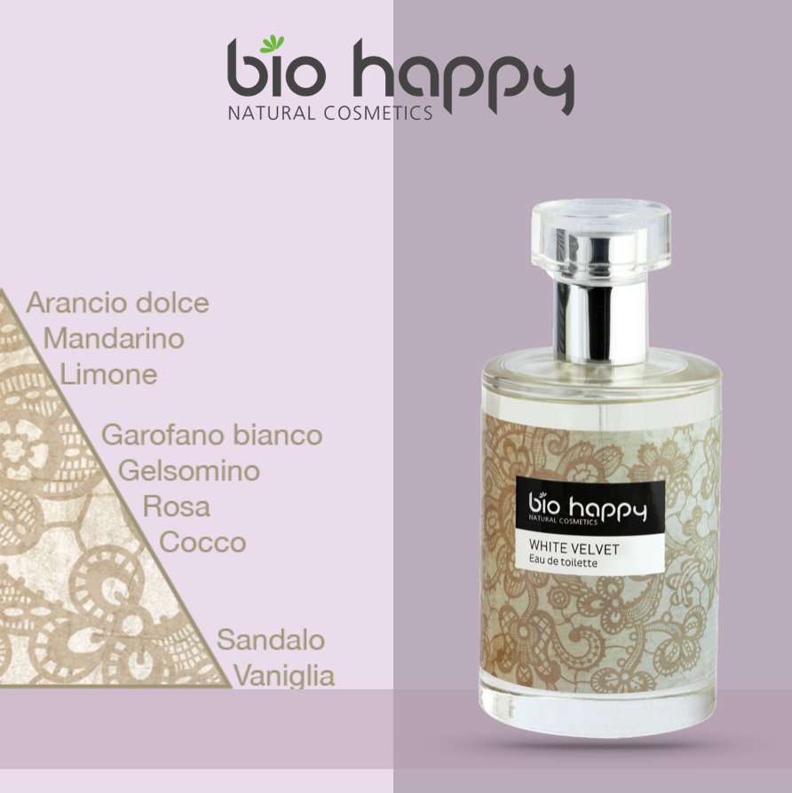 biohappyita's tweet photo. #WhiteVelvet #EaudeToilette di #BioHappy è un’esperienza olfattiva intensa ed avvolgente grazie alla combinazione di note eleganti, originali e stuzzicanti a base di alcool denaturato alla lavanda e naturale e #Bio. Vieni a scoprirlo su https://t.co/7veUnQqxAP! https://t.co/QCbDzVmzmr