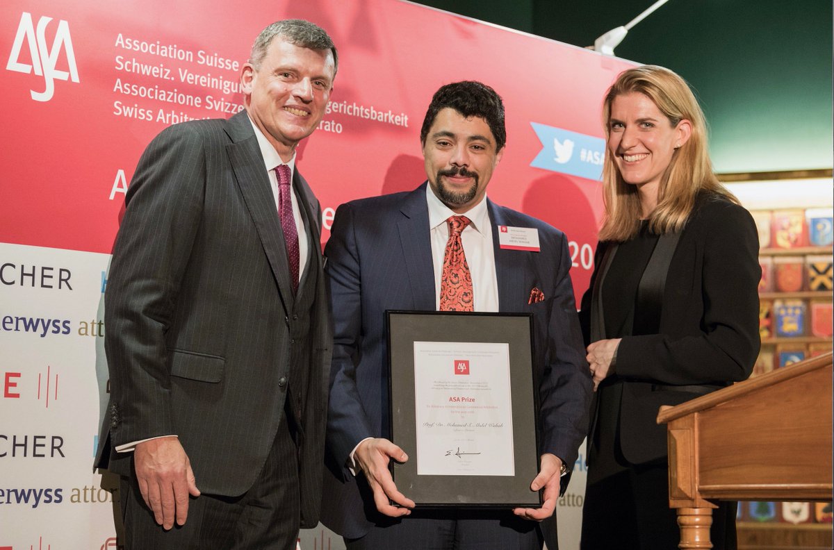 ASAArbitration's tweet photo. Congratulations to Prof. Dr. Mohamed S. Abdel Wahab who is the 2018 winner of the ASA Prize for Advocacy in International Commercial Arbitration. #Arbitration #ASAConf2018 https://t.co/BVTnvQ8JRk https://t.co/0OE54OMzBH