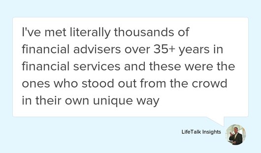 "I didn't know it at the time, but these were also some of the most successful IFAs and financial..." goo.gl/XOm1RI #Community