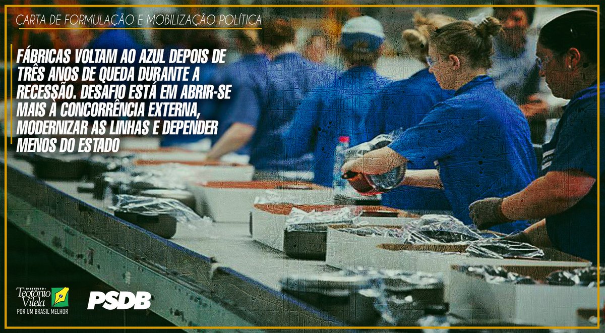 Em 2017. a indústria brasileira apresentou crescimento depois de três anos consecutivos de baixas, conforme o IBGE. Alta foi de 2,5%, percentual ainda insuficiente para compensar a queda de 18% acumulada desde 2008. Leia a análise do ITV em bit.ly/ITVcarta050218