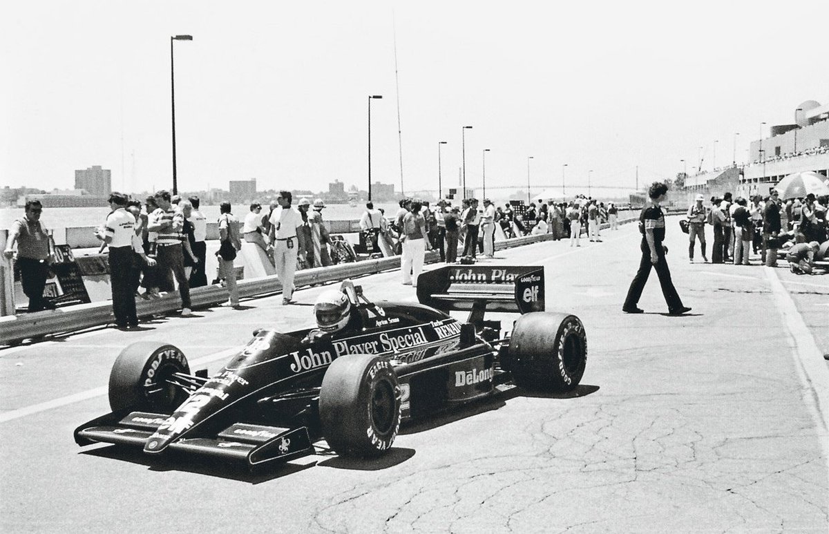 Reel 92 On Twitter 1986 Detroit Grand Prix Detroit Street Circuit Pole Position And Victory Ayrton Senna 12 John Player Special Team Lotus Lotus 98t Renault Ef15b 1 5 V6t F1