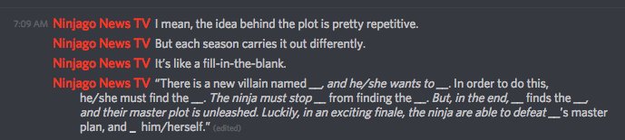 NinjagoAlly's tweet photo. having a deep discussion about Ninjago's plot https://t.co/jfQwkIN1WO