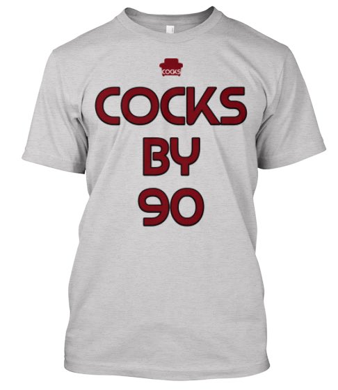 SECUnfiltered's tweet photo. 🚨 GIVEAWAY ALERT 🚨

We are giving away a free “Cocks By 90” tee shirt! Winner will select color/size of their choice.

Rules to be eligible:

1. Must RT this tweet. 
2. Must follow @ArmchairSCAR

We’ll pick a winner on Friday, Feb 9th at 5:00 PM ET.

#SpursUp #CocksBy90 https://t.co/rJTGflPFMF