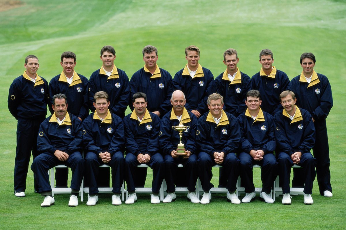 RyderCupEurope's tweet photo. The 1999 #TeamEurope photo 📷🇪🇺 https://t.co/cFQvHutLyT