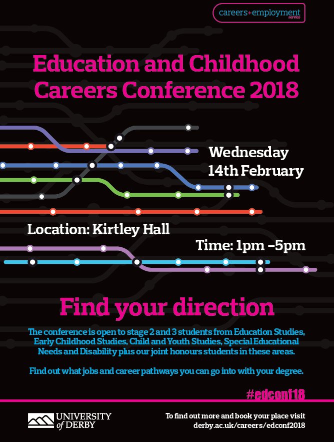 derbyunicareers's tweet image. 📅upcoming event!📅

If you are an education student or looking towards a future career in the sector this event is a must-attend!👍

Go to: derby.ac.uk/careers/edconf… to find out mroe details and to book a place! #uodcareers #CESevents