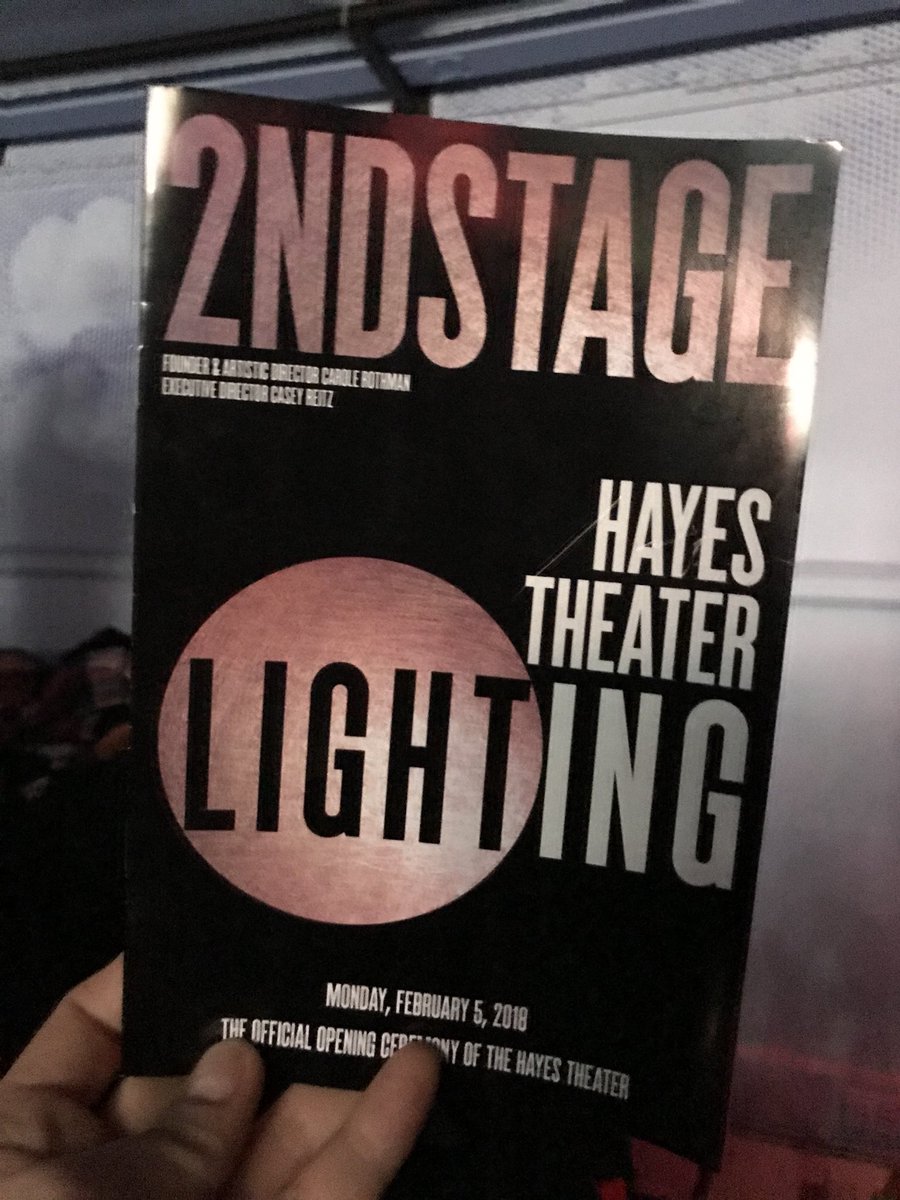 BroadwayGirlNYC's tweet photo. First event of the week: official lighting ceremony at the new #HayesTheater by @2STNYC!! Welcome to #Broadway!! 🎭💡 https://t.co/2dIli8BexD