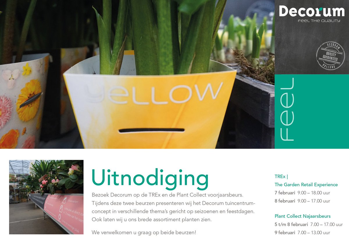 Decorumcompany's tweet photo. Bezoek deze week Decorum op de #TREx en de #PlantCollect voorjaarsbeurs en ontdek ons tuincentrumconcept o.a. in de nieuwe thema's TENDER en YELLOW! Lees meer: https://t.co/XYM572b7Gs #moederdag #valentijn #voorjaar #pasen #plants #flowers https://t.co/8Tsrm7A2Wk