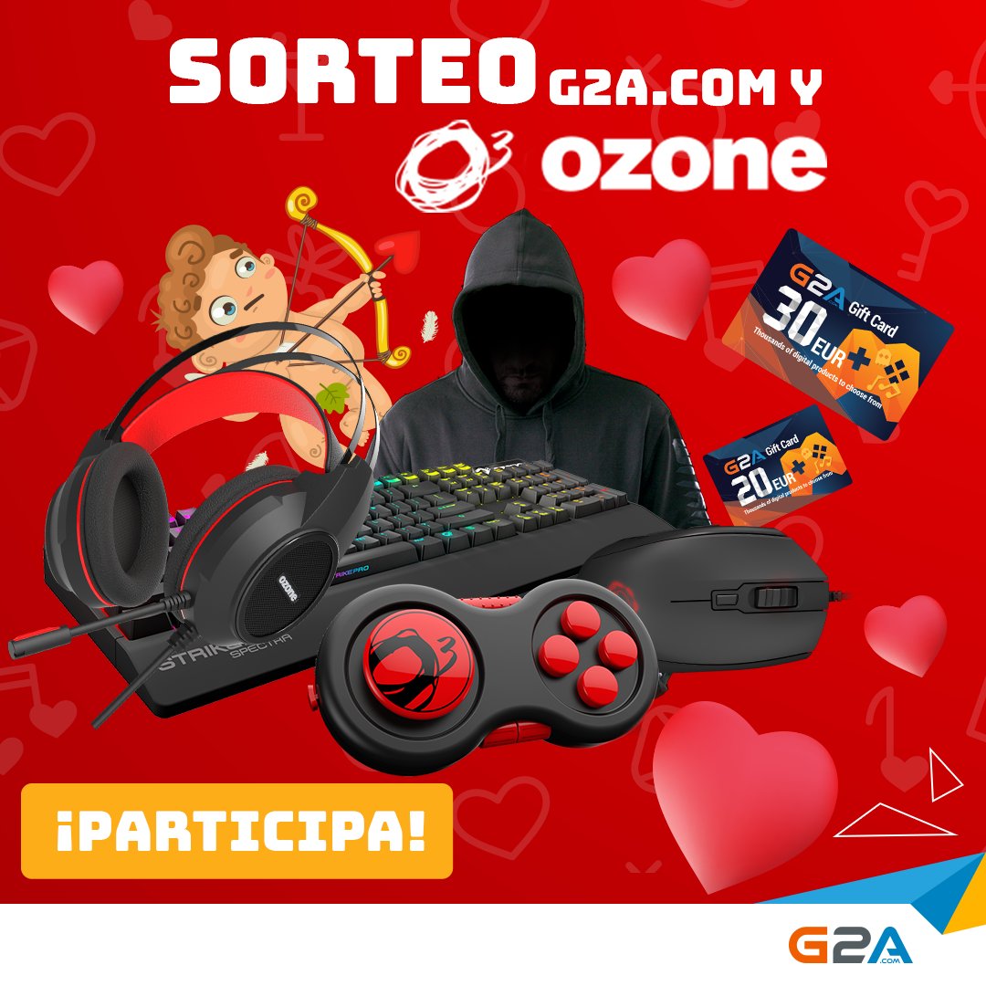 G2A_ES's tweet photo. ¡SORTEAZO para TODOS con @OzoneGamingEs ! 😍
Te enamorarás de los premios que hemos preparado

➡Sigue los pasos: https://t.co/9oXMczcjuP

Finaliza el 14 de febrero https://t.co/FmKeM8Ovit