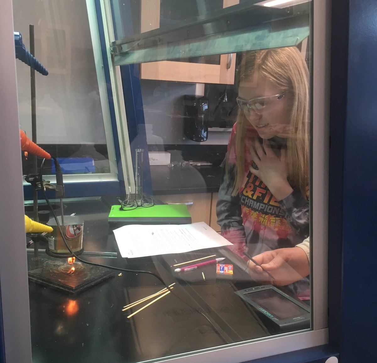 JMMaldonadoP's tweet photo. Reflections on instructional highlights from last week: Mr. Keating supporting students as they determine which food provides the most energy...by burning it! #SPPSinspiredlearning #innovation #collaboration https://t.co/e3ChVbPIUY