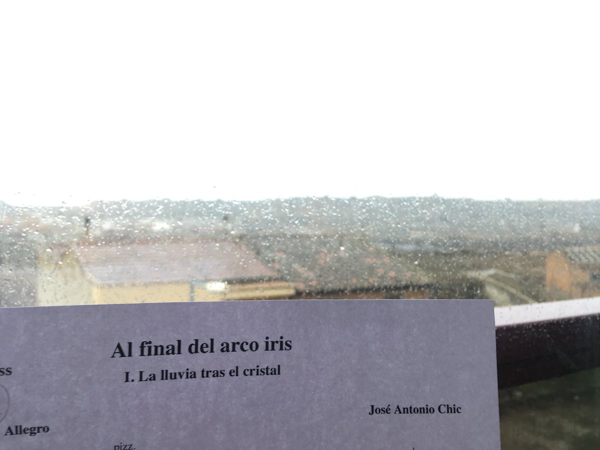 Ensemble_XXI's tweet photo. Lunes lluvioso... en el que aprovechamos a presentaros la nueva composición que Chic ha creado para nosotros 😊 #AlFinalDelArcoiris #Chic #JoseAntonioChic #EnsembleXXI #Lluvia #Arociris #Musica #Orquesta #Monzón #CincaMedio #Aragón https://t.co/P8J2fCKpfC